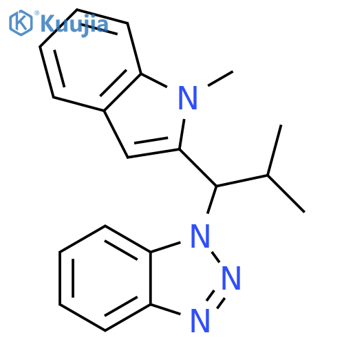 1-[2-Methyl-1-(1-methyl-1H-indol-2-yl)propyl]-1H-1,2,3-benzotriazole structure