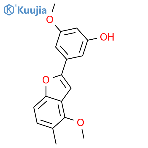 2-(3,5-Dihydroxyphenyl)-4-hydroxy-5-methylbenzofuran; 3',4-Di-Me ether structure