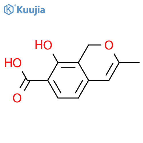 8-Hydroxy-3-methyl-1H-2-benzopyran-7-carboxylic acid structure