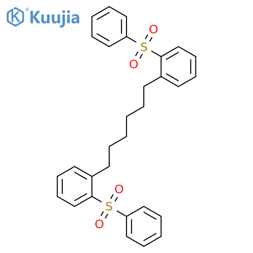 1-(benzenesulfonyl)-2-[6-[2-(benzenesulfonyl)phenyl]hexyl]benzene structure