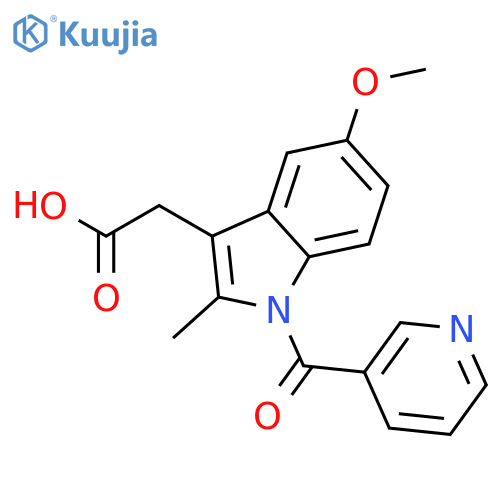 2-(5-Methoxy-2-methyl-1-nicotinoyl-1H-indol-3-yl)acetic acid structure