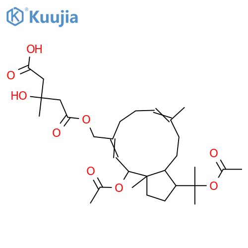3,7-Dolabelladiene-2,16,18-triol; (2β,3Z,7E)-form, 16-O-(3-Hydroxy-3-methylglutaroyl), 2,18-di-Ac structure