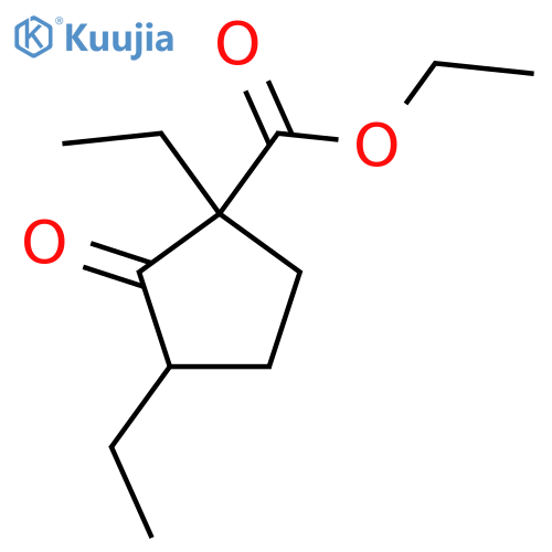 1,3-Diethyl-2-oxo-cyclopentanecarboxylic acid ethyl ester structure