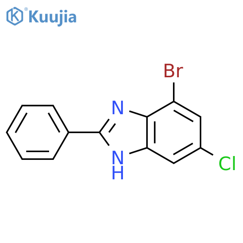 4-bromo-6-chloro-2-phenyl-1H-benzimidazole structure