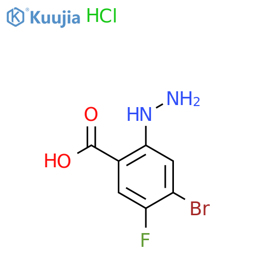 4-bromo-5-fluoro-2-hydrazino-benzoic acid;hydrochloride structure