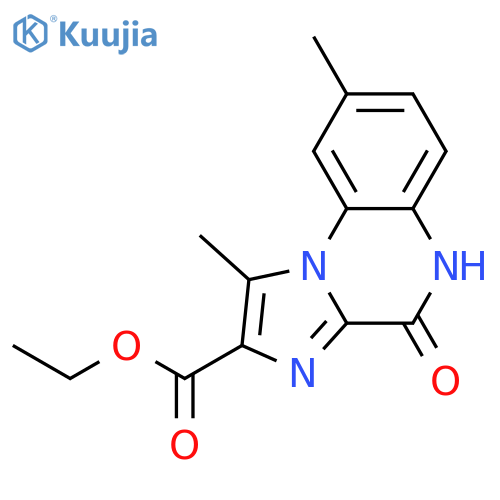 Ethyl 1,8-dimethyl-4-oxo-4,5-dihydroimidazo[1,2-a]quinoxaline-2-carboxylate structure