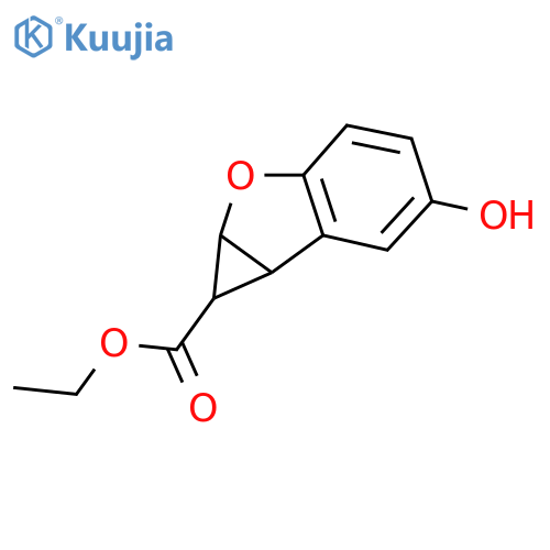 ethyl 5-hydroxy-1a,6b-dihydro-1H-cyclopropa[b]benzofuran-1-carboxylate structure