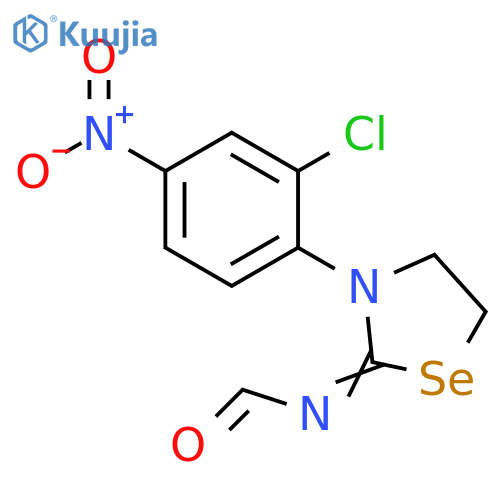 Formamide, N-[3-(2-chloro-4-nitrophenyl)-2-selenazolidinylidene]- structure