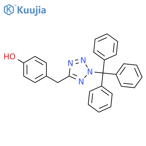 4-((2-Trityl-2H-tetrazol-5-yl)methyl)phenol structure
