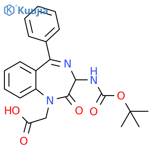 1H-1,4-Benzodiazepine-1-acetic acid,3-[[(1,1-dimethylethoxy)carbonyl]amino]-2,3-dihydro-2-oxo-5-phenyl- structure