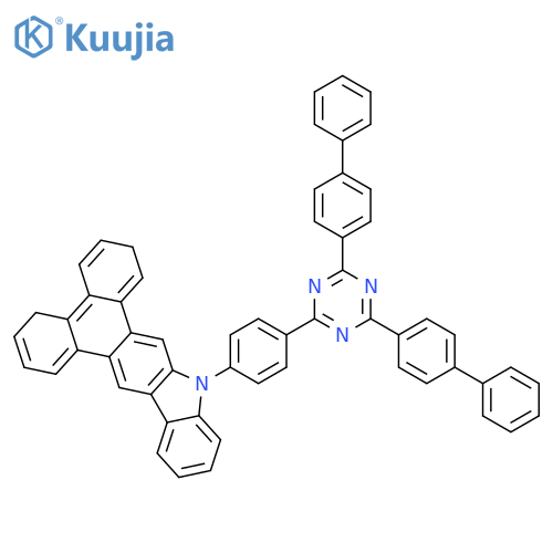 10H-Phenanthro[9,10-b]carbazole, 10-[4-[4,6-bis([1,1'-biphenyl]-4-yl)-1,3,5-triazin-2-yl]phenyl]- structure