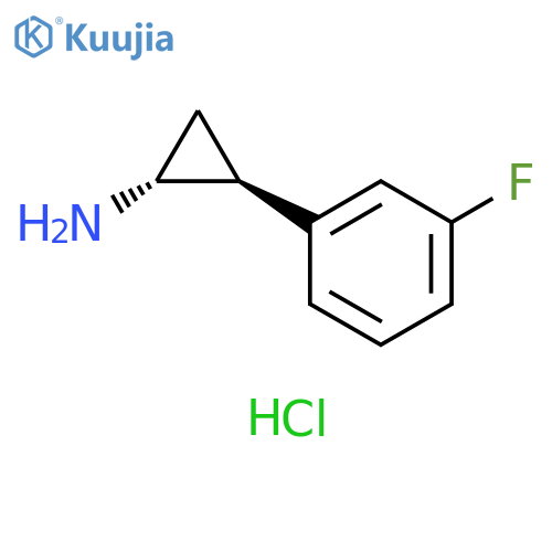 (1R,2S)-2-(3-Fluorophenyl)cyclopropan-1-amine Hydrochloride structure