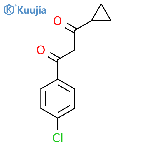 1-(4-chlorophenyl)-3-cyclopropylpropane-1,3-dione structure