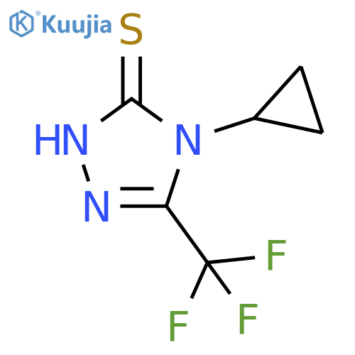 3H-1,2,4-Triazole-3-thione, 4-cyclopropyl-2,4-dihydro-5-(trifluoromethyl)- structure