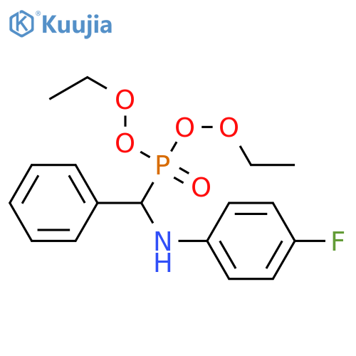 Phosphonic acid, [[(4-fluorophenyl)amino]phenylmethyl]-, diethyl ester structure