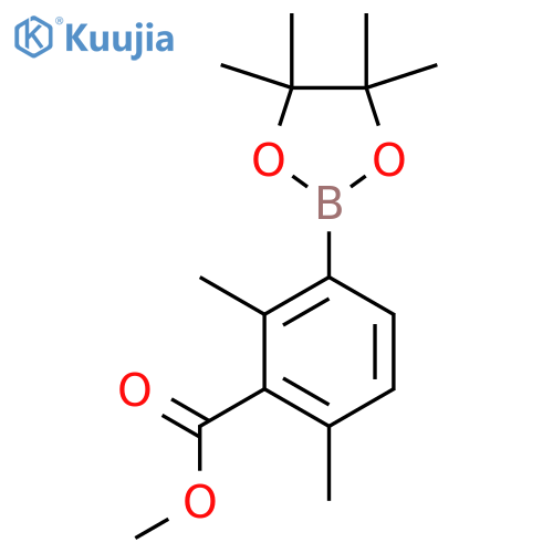Methyl 2,6-dimethyl-3-(tetramethyl-1,3,2-dioxaborolan-2-yl)benzoate structure