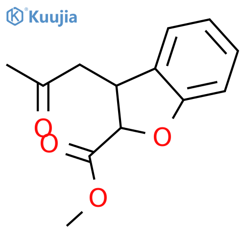 2-Benzofurancarboxylic acid, 2,3-dihydro-3-(2-oxopropyl)-, methyl ester, (2S,3S)- structure
