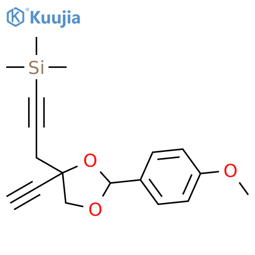 1,3-Dioxolane, 4-ethynyl-2-(4-methoxyphenyl)-4-[3-(trimethylsilyl)-2-propyn-1-yl]-, (2R,4R)- structure