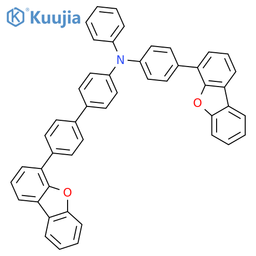 [1,1'-Biphenyl]-4-amine, 4'-(4-dibenzofuranyl)-N-[4-(4-dibenzofuranyl)phenyl]-N-phenyl- structure