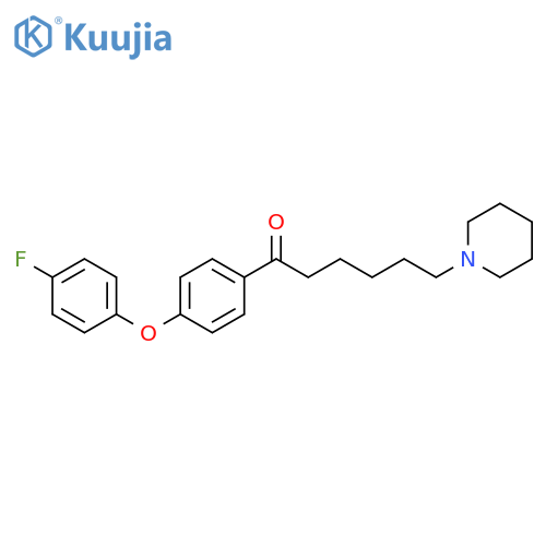 1-Hexanone, 1-[4-(4-fluorophenoxy)phenyl]-6-(1-piperidinyl)- structure