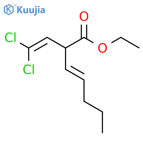 3-Heptenoic acid, 2-(2,2-dichloroethenyl)-, ethyl ester, (3E)- structure