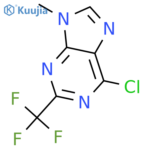 6-Chloro-9-methyl-2-(trifluoromethyl)-9H-purine structure