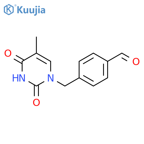 Benzaldehyde, 4-[(3,4-dihydro-5-methyl-2,4-dioxo-1(2H)-pyrimidinyl)methyl]- structure