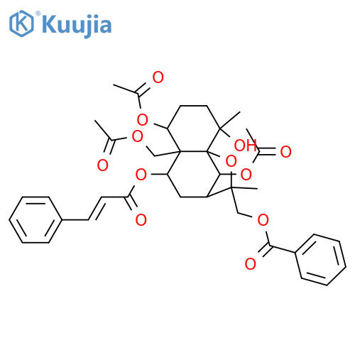 1,4,6,9,12,14-Hexahydroxydihydro-β-agarofuran; (1α,4β,6β,9β,11ξ)-form, 9-E-Cinnamoyl, 12-benzoyl, 1,6,14-tri-Ac structure
