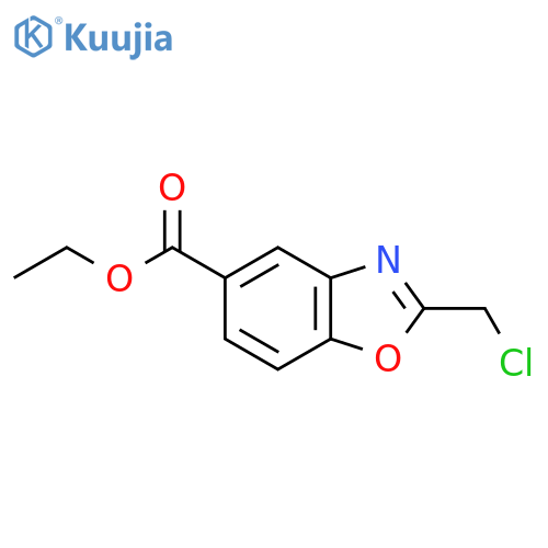 Ethyl 2-(chloromethyl)-1,3-benzoxazole-5-carboxylate structure