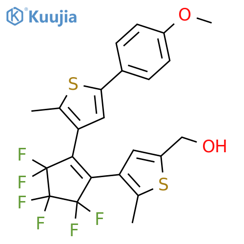 2-Thiophenemethanol, 4-[3,3,4,4,5,5-hexafluoro-2-[5-(4-methoxyphenyl)-2-methyl-3-thienyl]-1-cyclopenten-1-yl]-5-methyl- structure