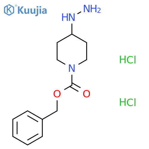 Benzyl 4-hydrazinylpiperidine-1-carboxylate dihydrochloride structure