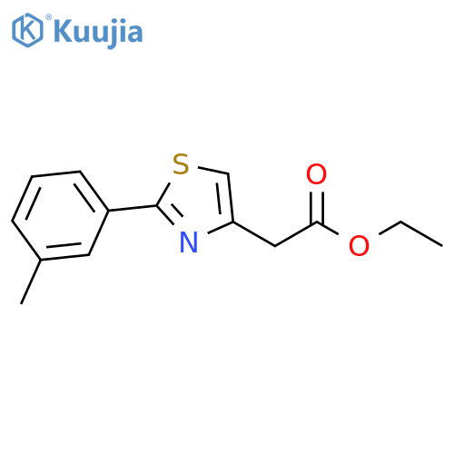 (2-m-Tolyl-thiazol-4-yl)-acetic acid ethyl ester structure