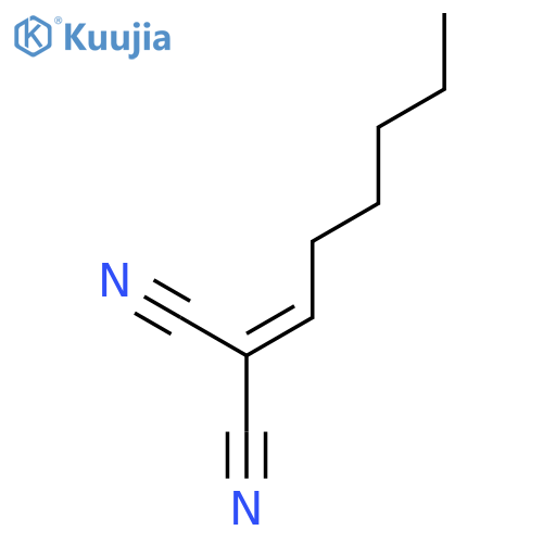 Propanedinitrile, hexylidene- structure