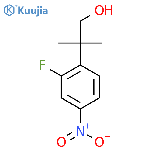 2-(2-fluoro-4-nitrophenyl)-2-methylpropan-1-ol structure