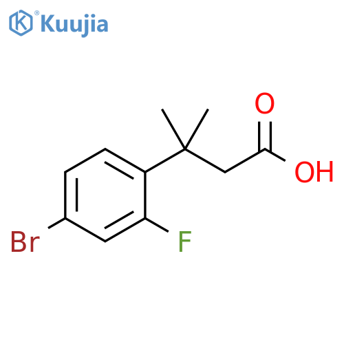 3-(4-bromo-2-fluorophenyl)-3-methylbutanoic acid structure