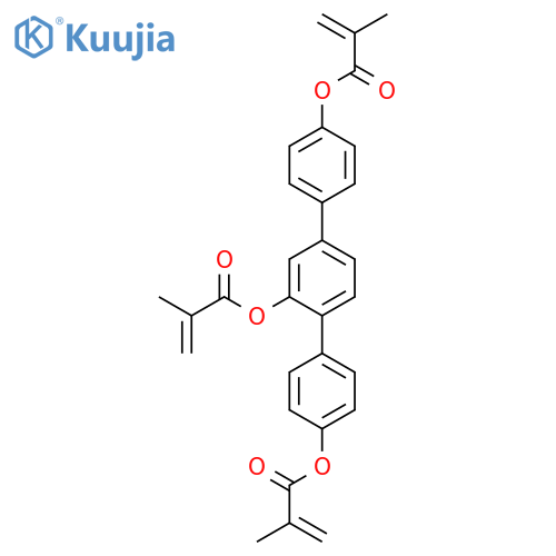 2-Propenoic acid, 2-methyl-, 1,1',1''-[1,1':4',1''-terphenyl]-2',4,4''-triyl ester structure