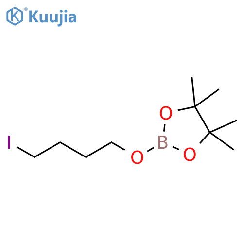 1,3,2-Dioxaborolane, 2-(4-iodobutoxy)-4,4,5,5-tetramethyl- structure