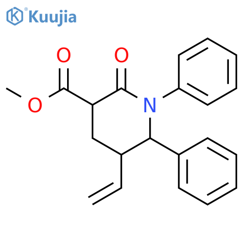 3-Piperidinecarboxylic acid, 5-ethenyl-2-oxo-1,6-diphenyl-, methyl ester, (3R,5S,6R)-rel- structure