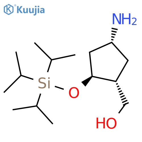 [(1R,2S,4R)-4-amino-2-triisopropylsilyloxy-cyclopentyl]methanol structure
