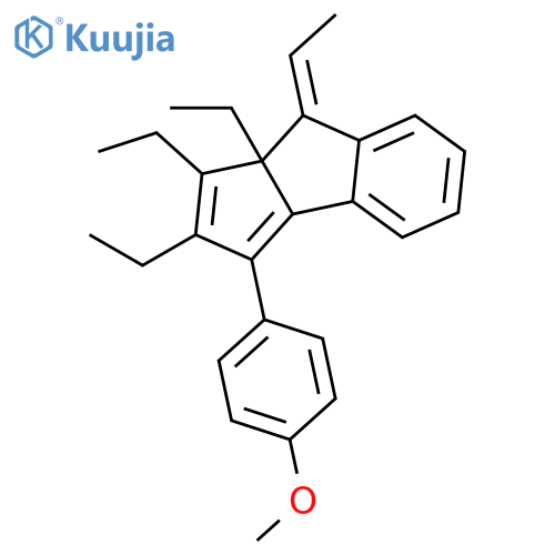 Cyclopent[a]indene, 1,2,8a-triethyl-8-ethylidene-8,8a-dihydro-3-(4-methoxyphenyl)-, (8Z)- structure