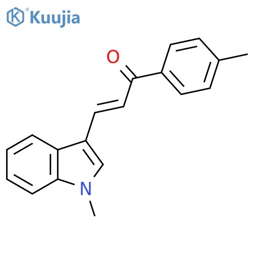 (2E)-3-(1-methyl-1H-indol-3-yl)-1-(4-methylphenyl)prop-2-en-1-one structure