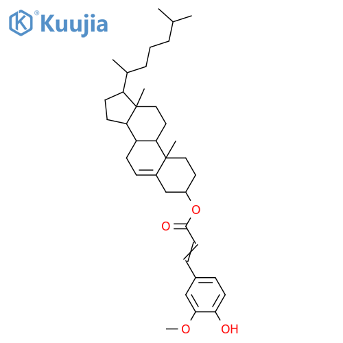 Cholest-5-en-3-ol (3β)-, 3-[(2E)-3-(4-hydroxy-3-methoxyphenyl)-2-propenoate] structure