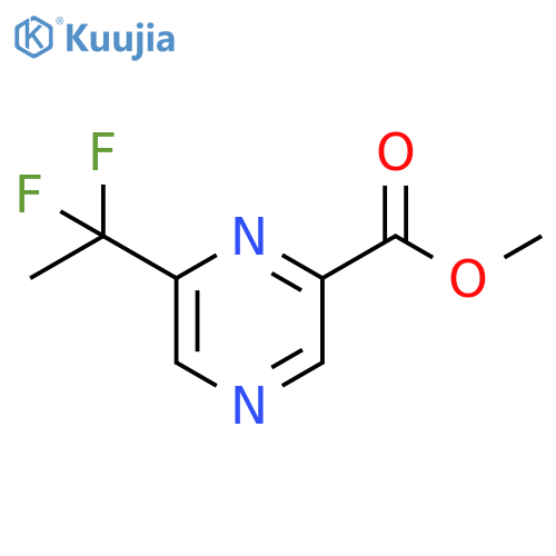 methyl 6-(1,1-difluoroethyl)pyrazine-2-carboxylate structure