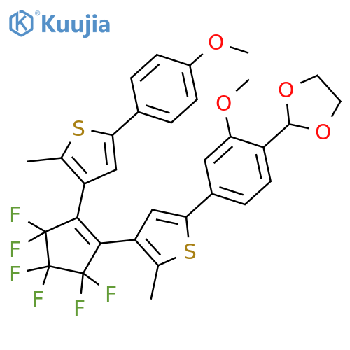 1,3-Dioxolane, 2-[4-[4-[3,3,4,4,5,5-hexafluoro-2-[5-(4-methoxyphenyl)-2-methyl-3-thienyl]-1-cyclopenten-1-yl]-5-methyl-2-thienyl]-2-methoxyphenyl]- structure