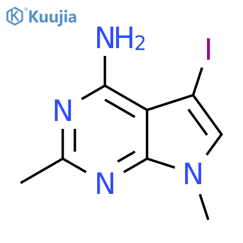5-Iodo-2,7-dimethyl-7H-pyrrolo[2,3-d]pyrimidin-4-amine structure