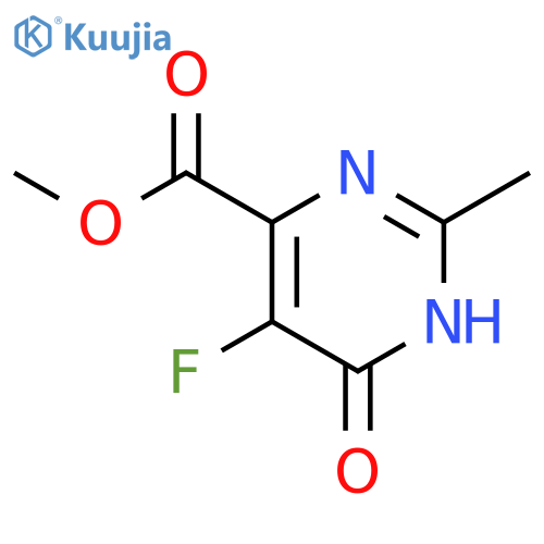 Methyl 5-fluoro-2-methyl-6-oxo-1,6-dihydropyrimidine-4-carboxylate structure