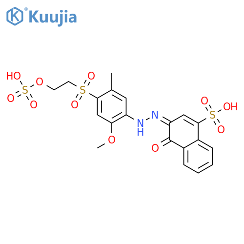 1-Naphthalenesulfonicacid,4-hydroxy-3-[2-[2-methoxy-5-methyl-4-[[2-(sulfooxy)ethyl]sulfonyl]phenyl]diazenyl]- structure