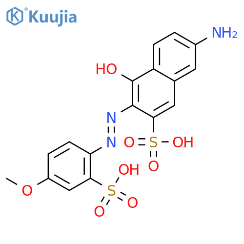 2-Naphthalenesulfonicacid, 7-amino-4-hydroxy-3-[2-(4-methoxy-2-sulfophenyl)diazenyl]- structure