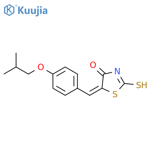 (5E)-5-(4-Isobutoxybenzylidene)-2-mercapto-1,3-thiazol-4(5H)-one structure