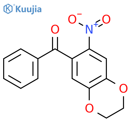(7-Nitro-2,3-dihydro-benzo[1,4]dioxin-6-yl)-phenyl-methanone structure